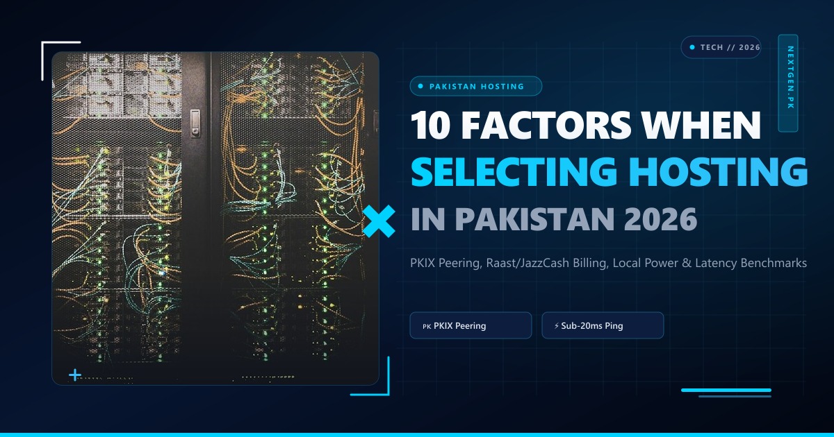 10 Crucial Factors to Consider When Selecting Web Hosting Services in Pakistan (2026 Guide)