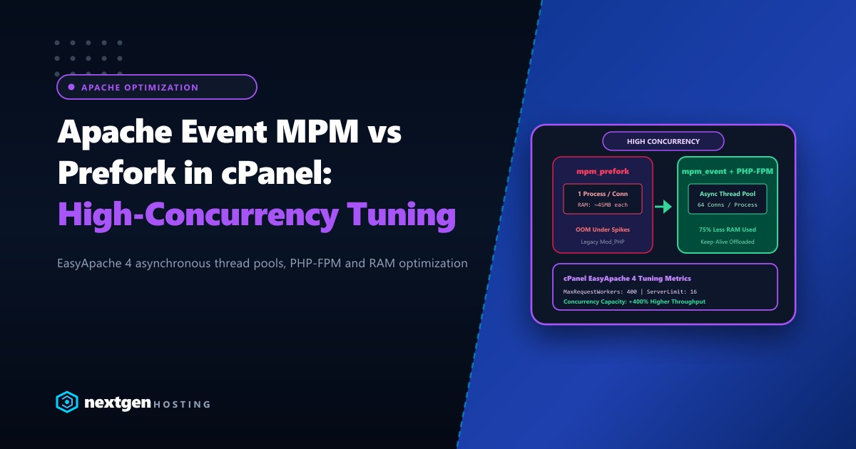 Apache Event MPM vs Prefork in cPanel: High-Concurrency Tuning for Pakistan Web Hosts