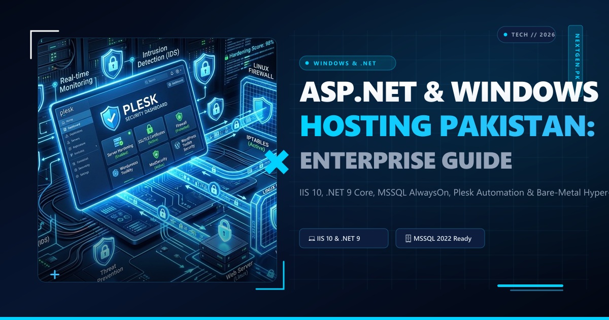 ASP.NET & Windows Hosting in Pakistan: IIS 10, .NET 9, MSSQL & Plesk Enterprise Architecture Guide