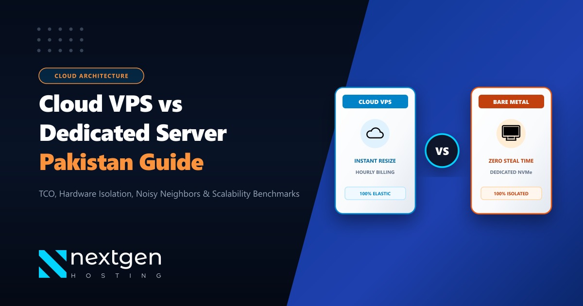 Cloud VPS vs Dedicated Server in Pakistan: Performance, TCO & Isolation Guide (2026)