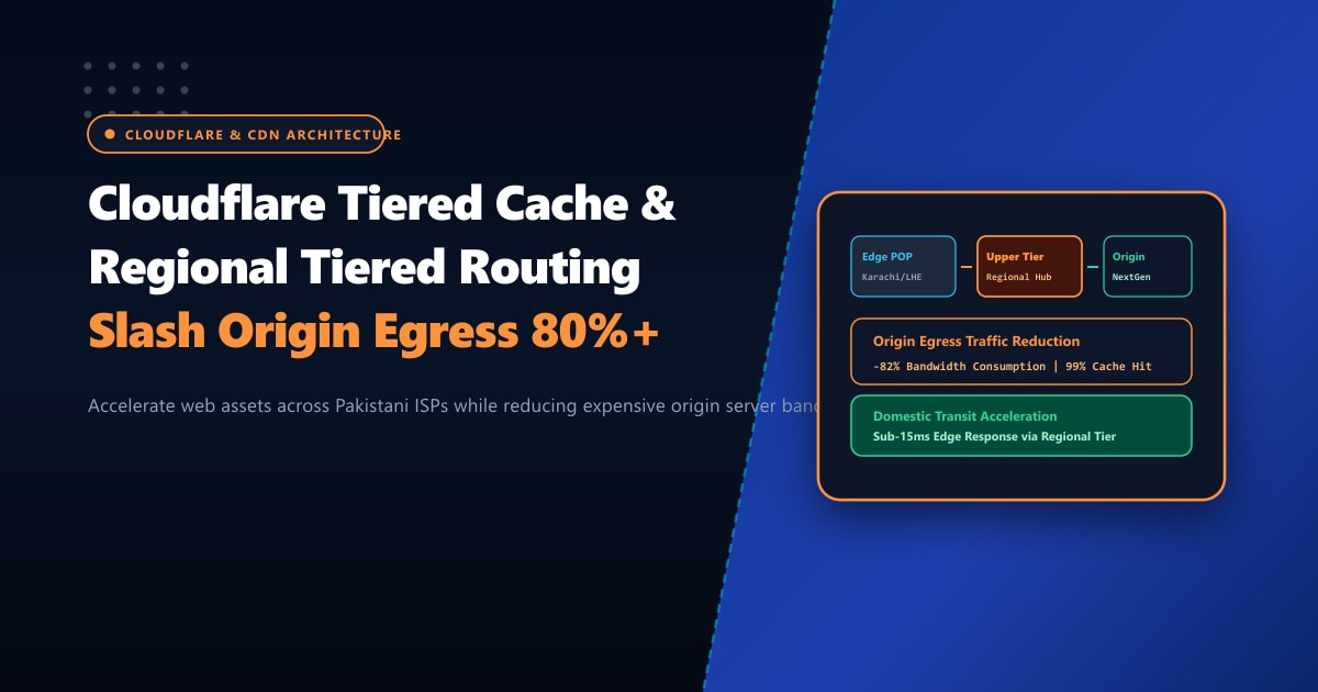 Cloudflare Tiered Cache & Regional Routing: Slash Origin Egress 80%+ in Pakistan