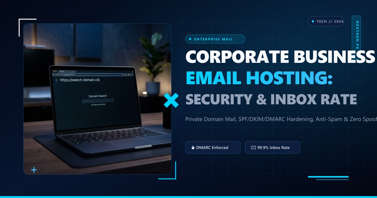 Corporate Business Email Hosting in Pakistan: Security, SPF/DKIM/DMARC & Anti-Spam Architecture