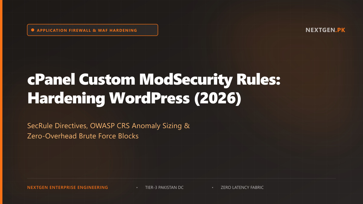 Custom ModSecurity Rules for WordPress on cPanel & WHM (2026)