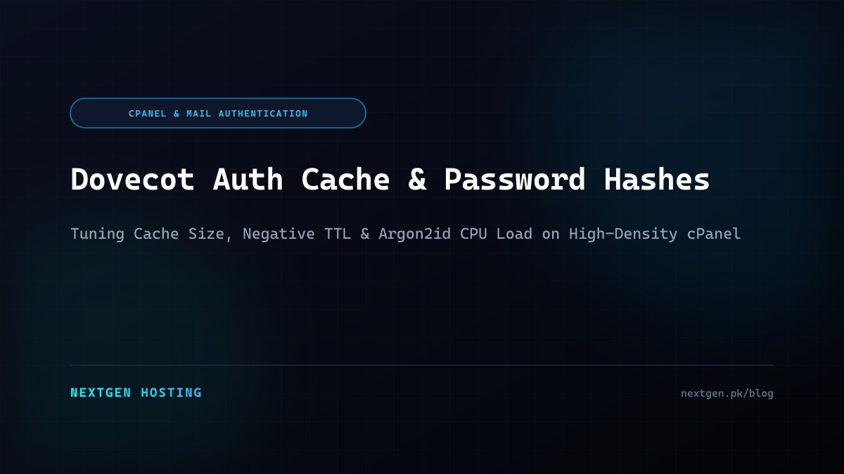 cPanel Dovecot Auth Cache and Password Hash Tuning: Mitigating IMAP Login CPU Spikes