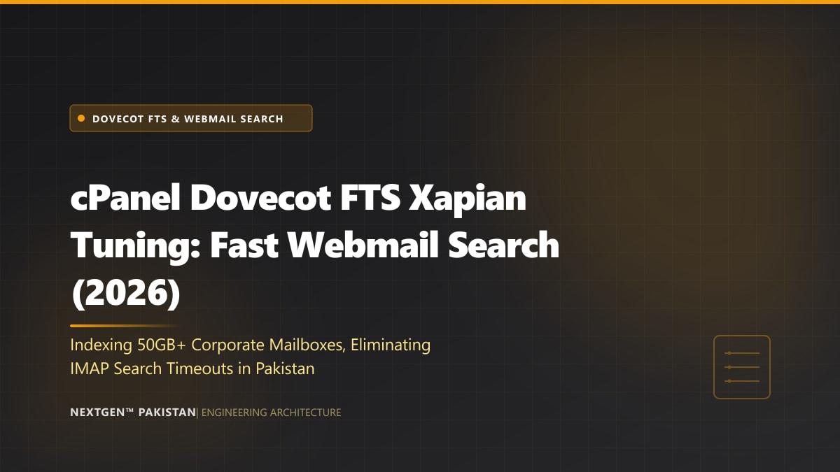 cPanel Dovecot FTS Xapian Tuning: Fast Webmail Search (2026)