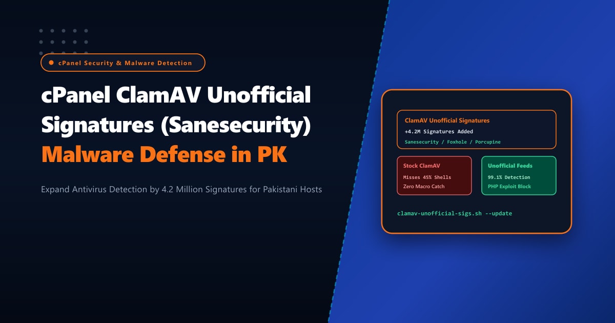 cPanel ClamAV Unofficial Signatures & Advanced Malware Defense in Pakistan
