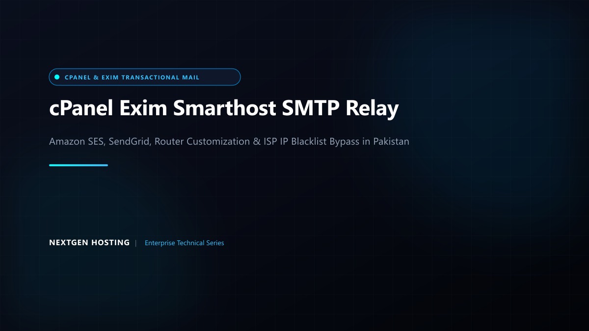 How to Configure cPanel & WHM Exim Smarthost SMTP Relay (Amazon SES & SendGrid) to Bypass IP Blacklists in Pakistan