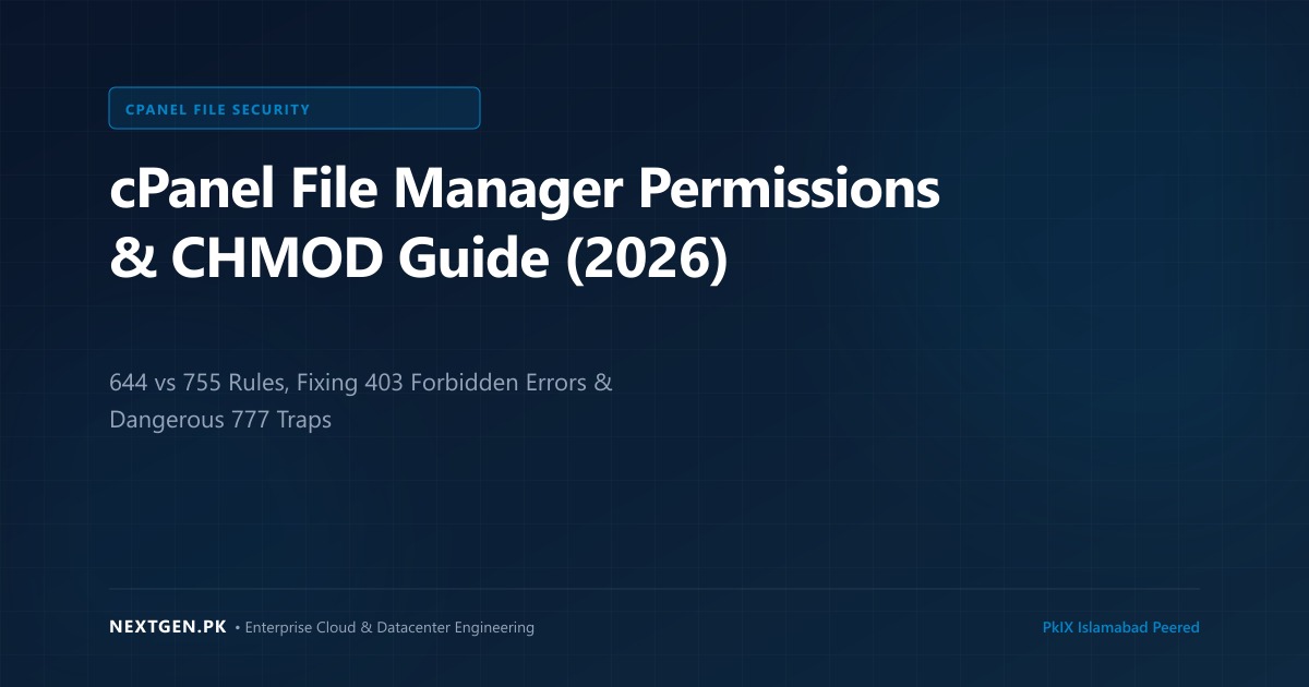 cPanel File Manager Permissions & CHMOD Guide (2026)