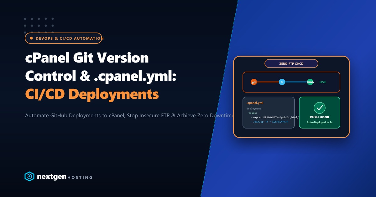 cPanel Git Version Control & .cpanel.yml: Automated CI/CD in Pakistan (2026)