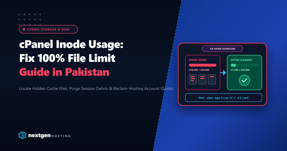 cPanel Inode Usage Cleanup: Fix 100% Inode Limit Exceeded in Pakistan (2026)