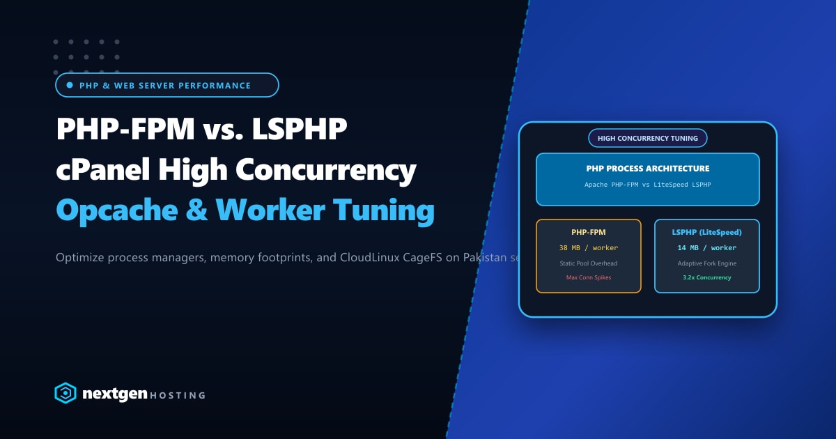 PHP-FPM vs. LSPHP on cPanel: Concurrency, Opcache, & High-Traffic Tuning in Pakistan