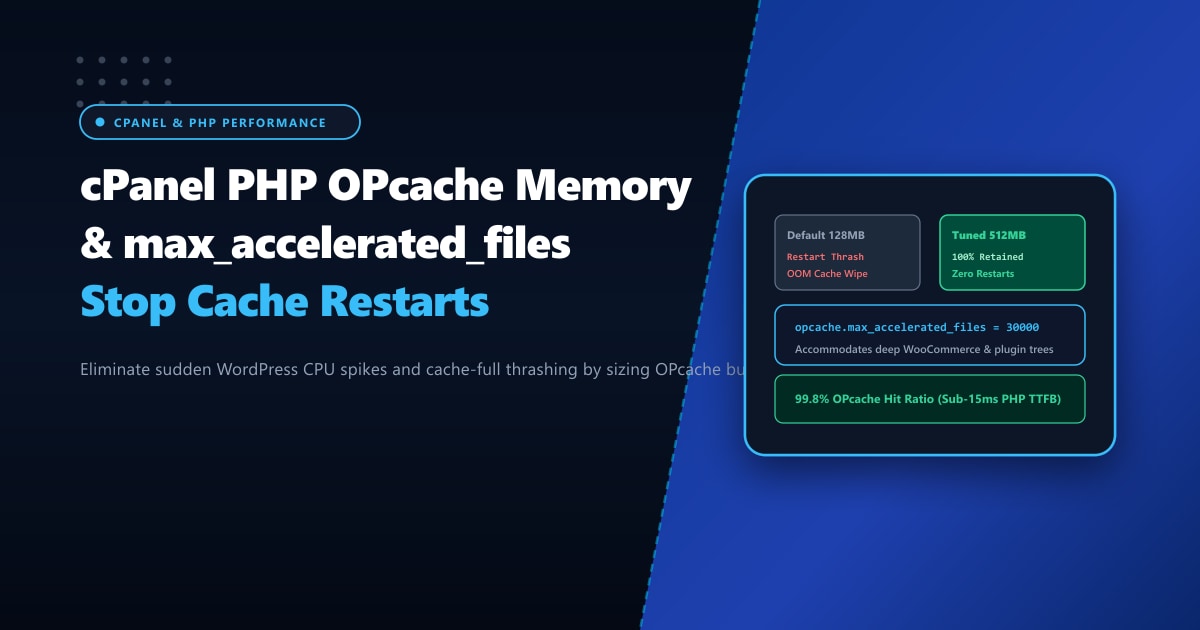 cPanel PHP OPcache Memory Tuning: Stop OOM Cache Restarts & WooCommerce TTFB Spikes in Pakistan