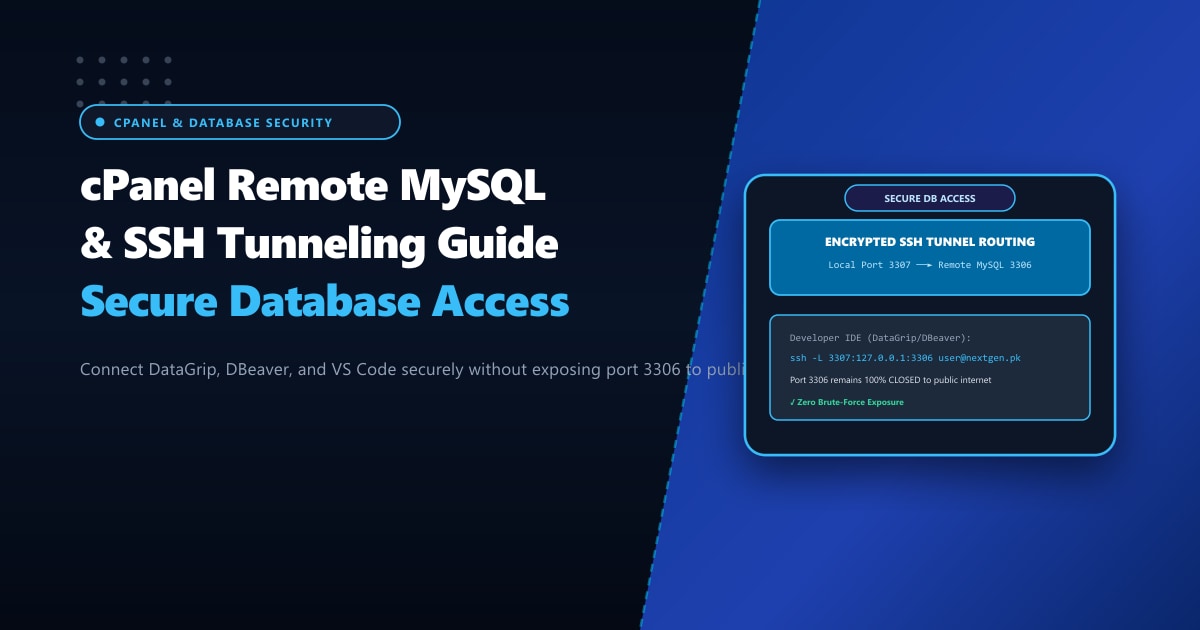 cPanel Remote MySQL Connection & SSH Tunneling Guide for Developers in Pakistan