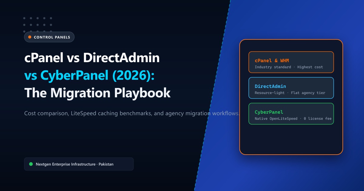 cPanel vs DirectAdmin vs CyberPanel: The 2026 Control Panel Showdown & Migration Guide