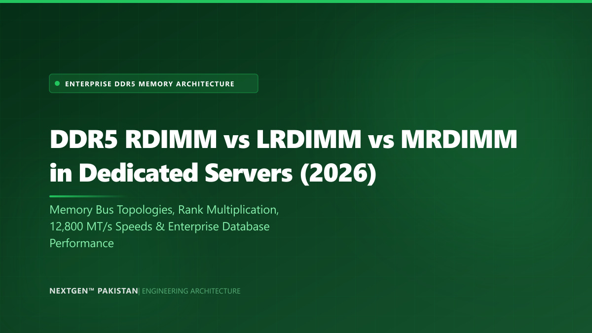 DDR5 RDIMM vs LRDIMM vs MRDIMM in Enterprise Dedicated Servers: Architecture & Performance (2026)
