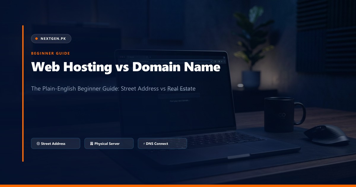 Web Hosting vs Domain Name: The Plain English Beginner's Guide (2026)