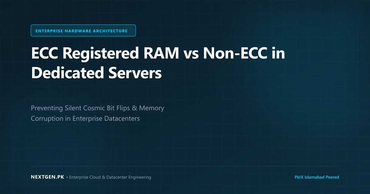 ECC Registered RAM vs Non-ECC Memory in Dedicated Servers: Preventing Silent Data Corruption (2026)