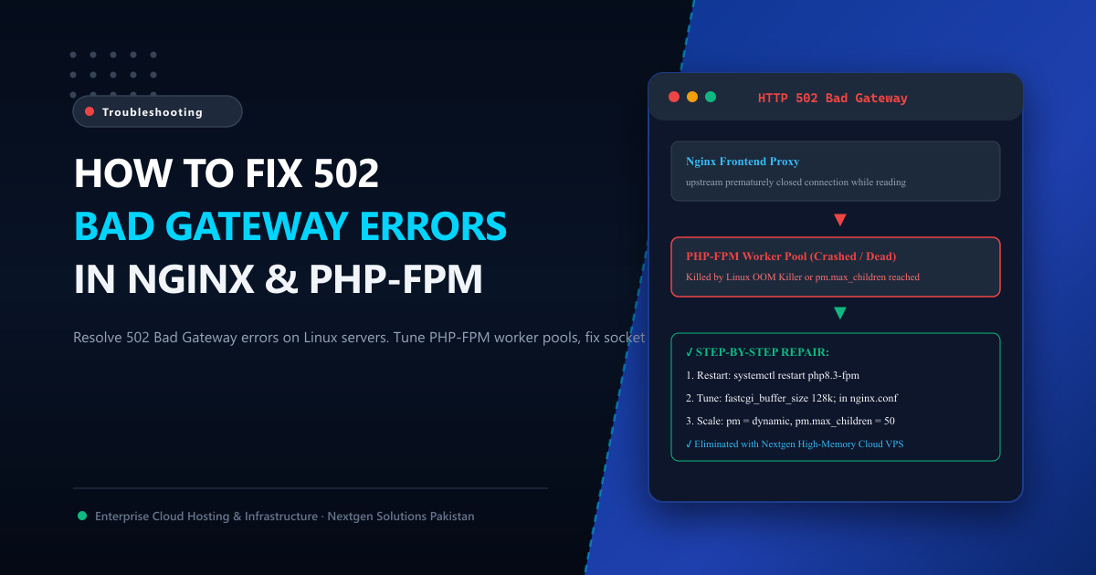 How to Fix 502 Bad Gateway in Nginx & PHP-FPM: The Complete Sysadmin Diagnostic Guide