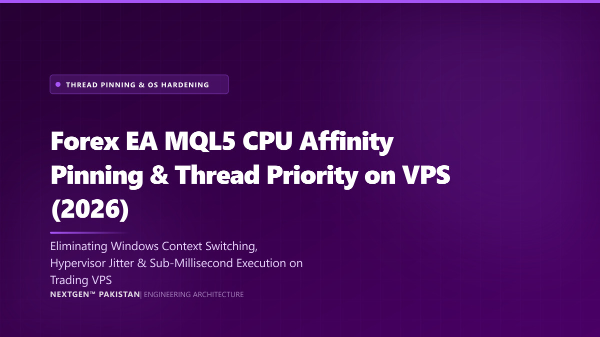 Forex EA MQL5 CPU Affinity Pinning & Thread Priority on High-Performance VPS (2026)