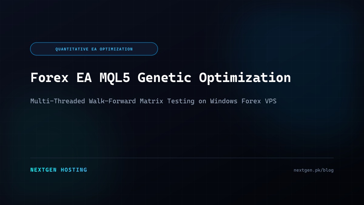Forex EA MQL5 Genetic Optimization & Walk-Forward Matrix Testing on Windows VPS
