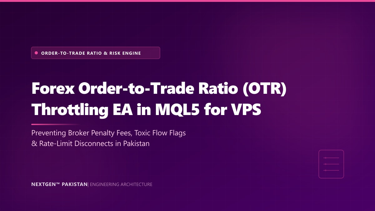 Forex Order-to-Trade Ratio (OTR) Throttling EA in MQL5 for VPS (2026)