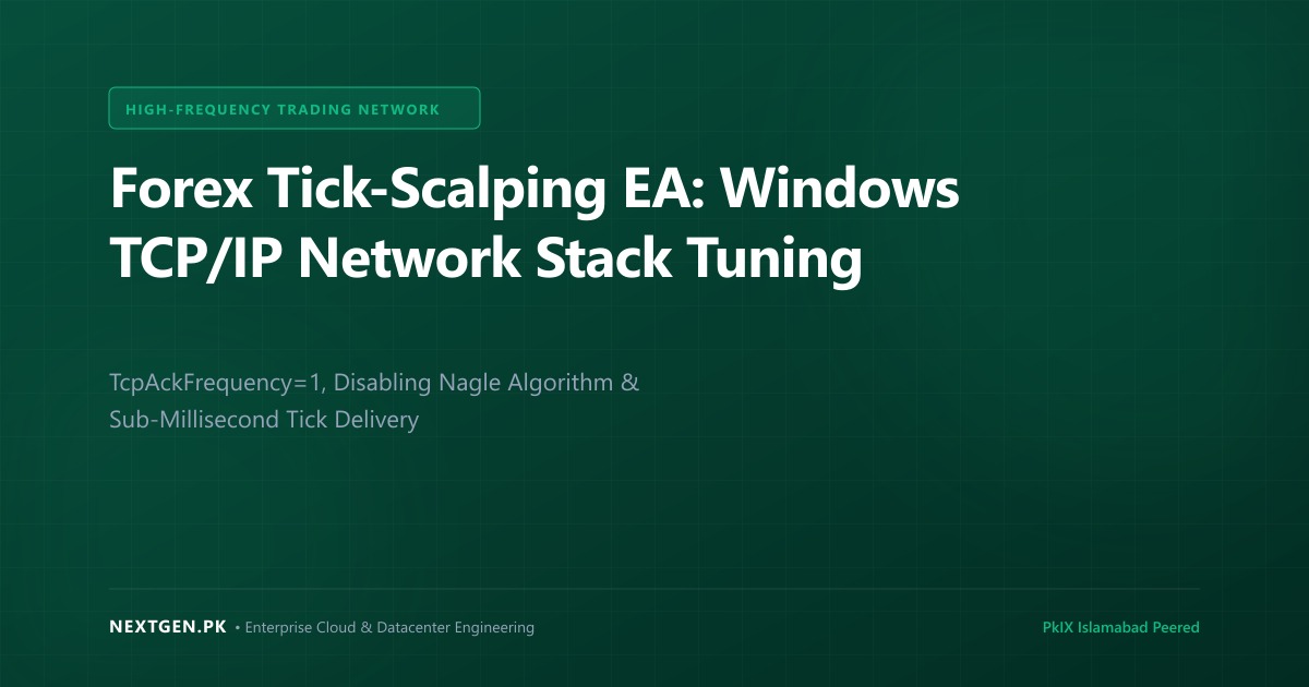 Forex Tick-Scalping EA: Windows TCP/IP Network Stack Tuning for Sub-Millisecond Execution