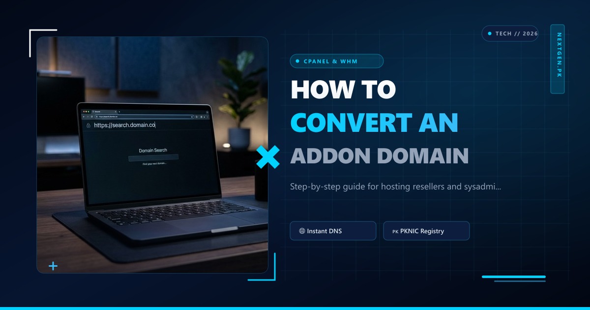 How to Convert an Addon Domain to an Independent cPanel Account Using WHM (2026)