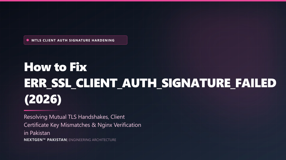 How to Fix ERR_SSL_CLIENT_AUTH_SIGNATURE_FAILED in Chrome, Nginx & mTLS (2026)