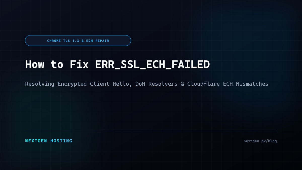 How to Fix ERR_SSL_ECH_FAILED (Encrypted Client Hello) in Google Chrome and Cloudflare