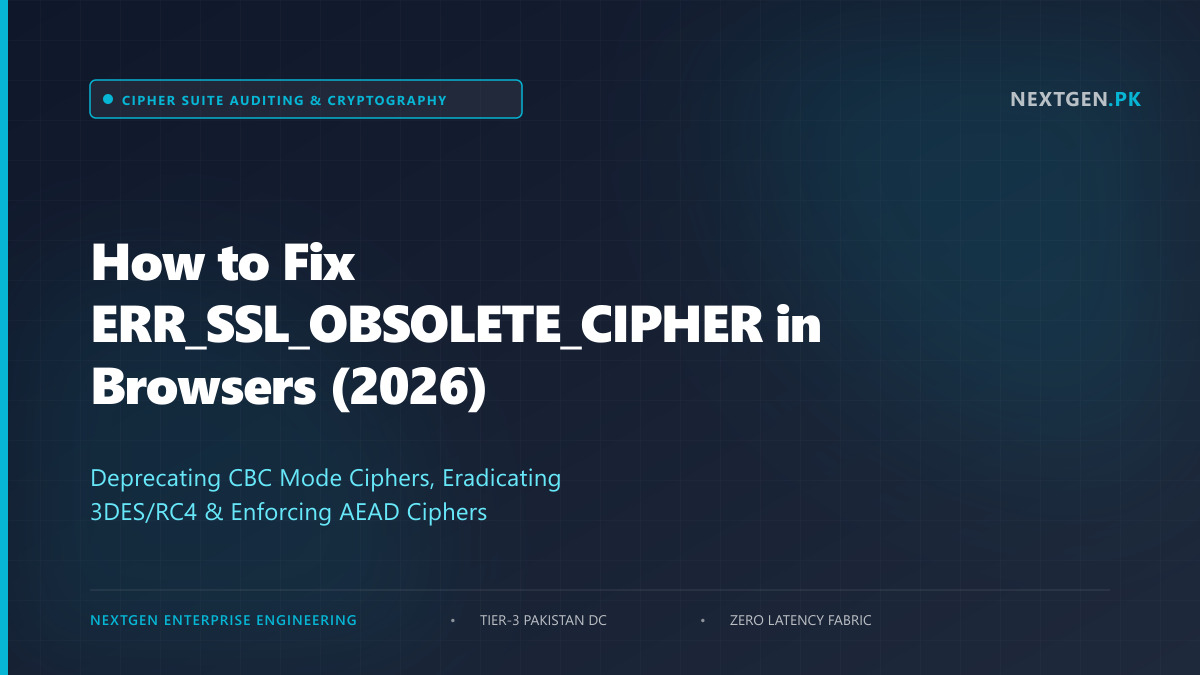 How to Fix ERR_SSL_OBSOLETE_VERSION and Insecure Ciphers (2026)
