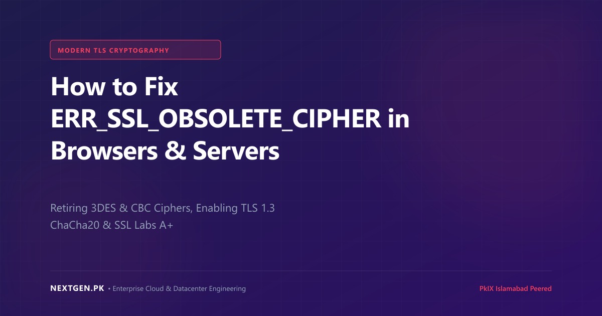 How to Fix ERR_SSL_OBSOLETE_CIPHER in Browsers & Web Servers (2026)