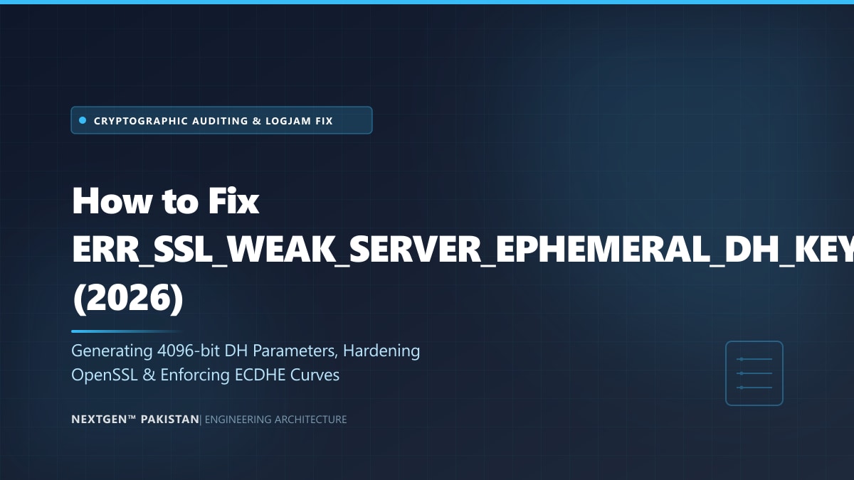 How to Fix ERR_SSL_WEAK_SERVER_EPHEMERAL_DH_KEY (2026)