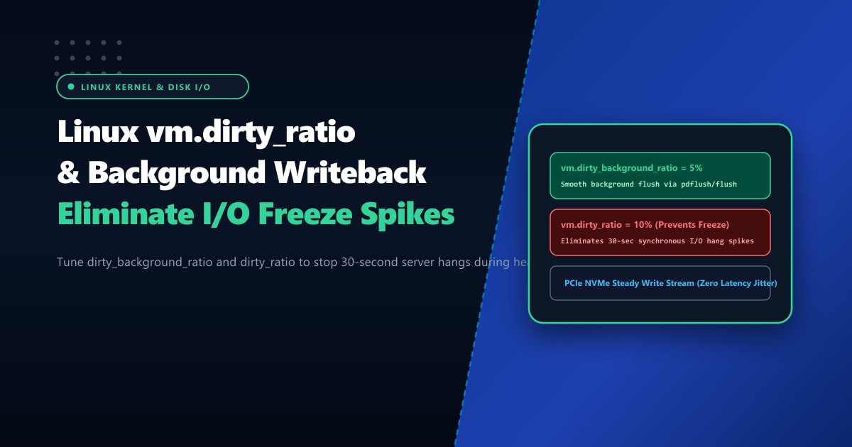 Linux vm.dirty_ratio & Background Writeback: Eliminate Server I/O Freezes in Pakistan