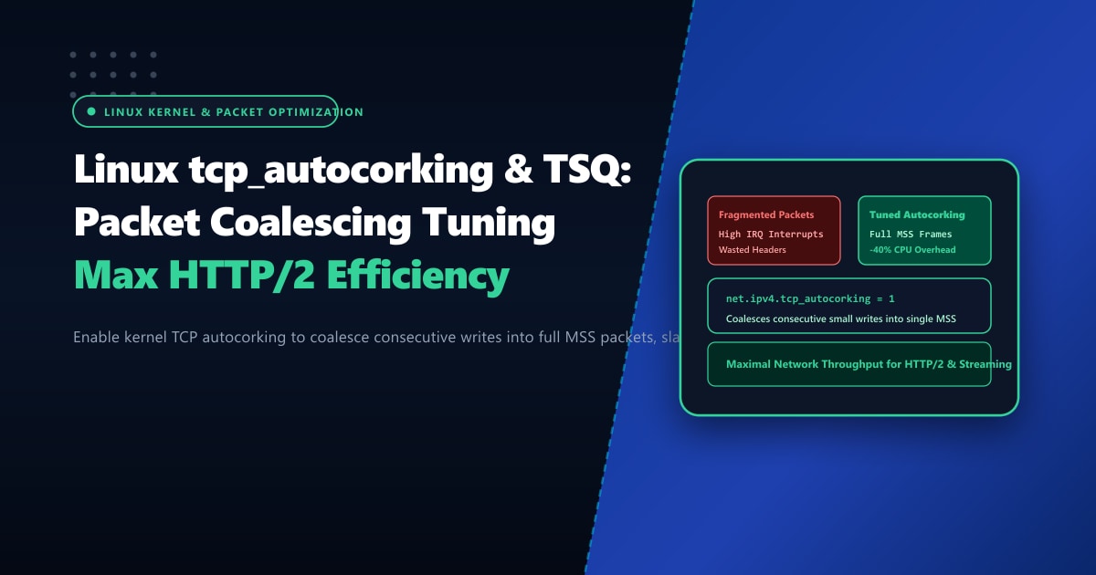 Linux tcp_autocorking & TSQ: Packet Coalescing for High HTTP/2 Throughput in Pakistan
