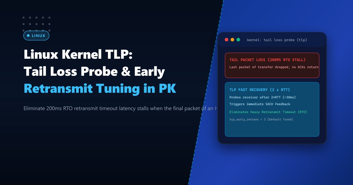 Linux Kernel TCP Early Retransmit and Tail Loss Probe (TLP): Mitigating Tail Drops