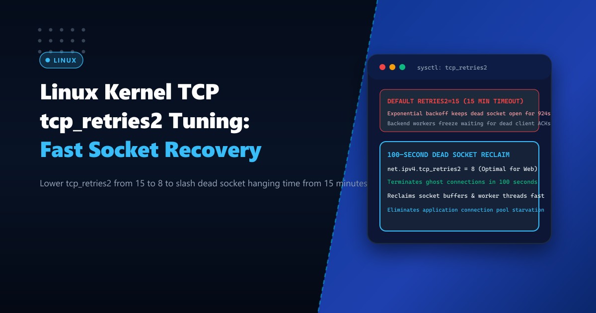 Linux Kernel tcp_retries2 Optimization: Fast Recovery for Dead Sockets & Saturated Links