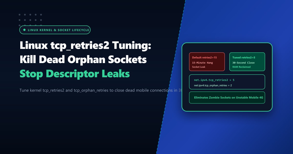 Linux tcp_retries2 & Orphan Tuning: Kill Hung Sockets & Stop Descriptor Leaks in Pakistan