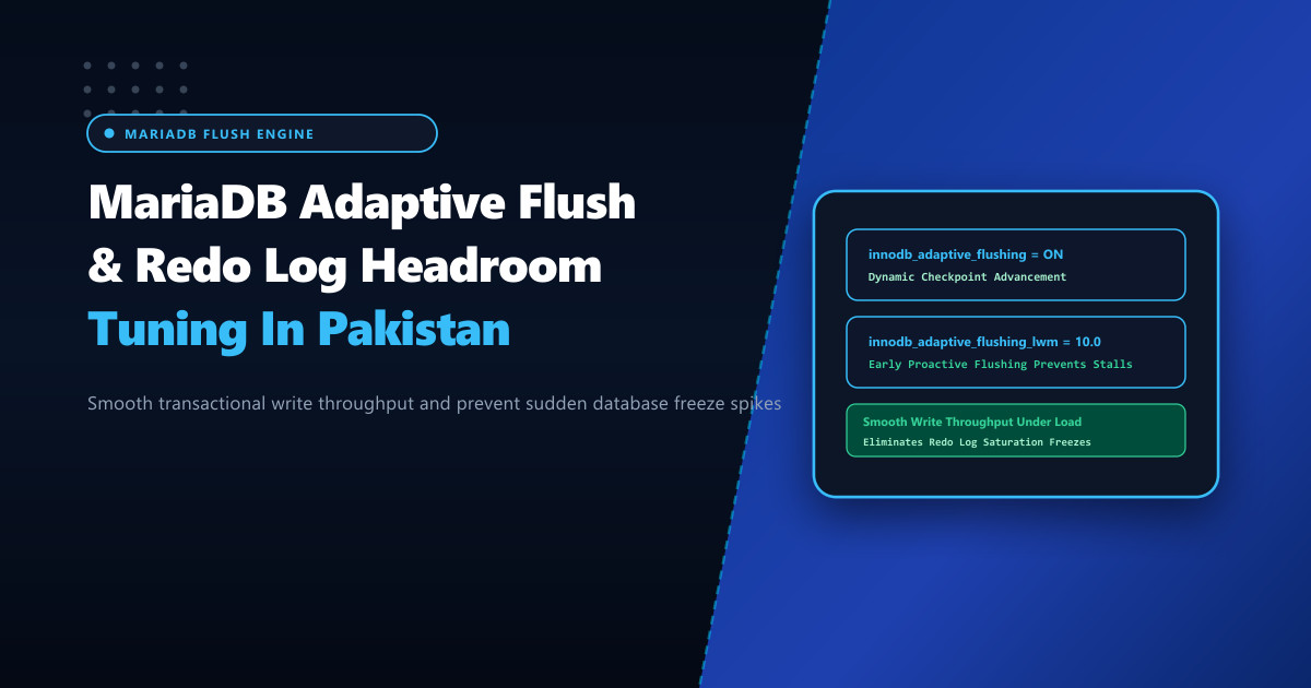 MariaDB InnoDB Adaptive Flushing & Redo Log Headroom in Pakistan