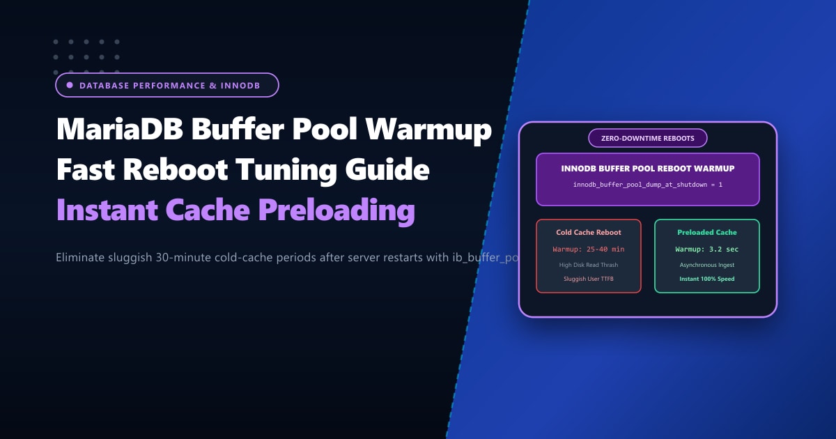 MariaDB InnoDB Buffer Pool Warmup: Fast Server Reboot Tuning in Pakistan