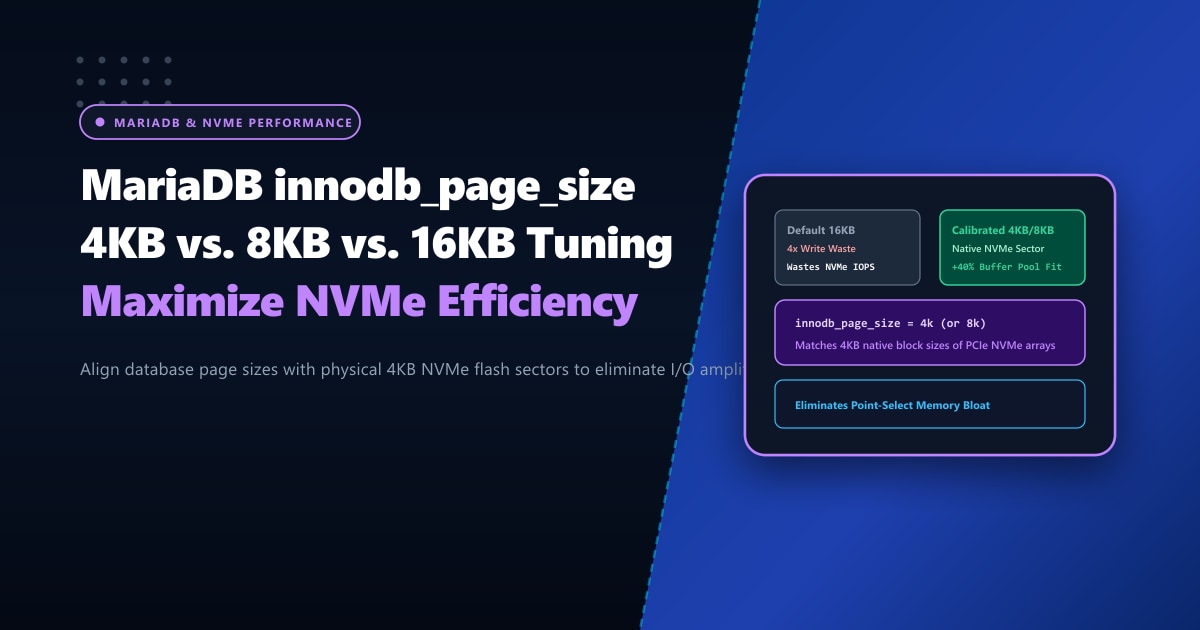 MariaDB innodb_page_size: 4KB vs. 8KB vs. 16KB Tuning for NVMe in Pakistan