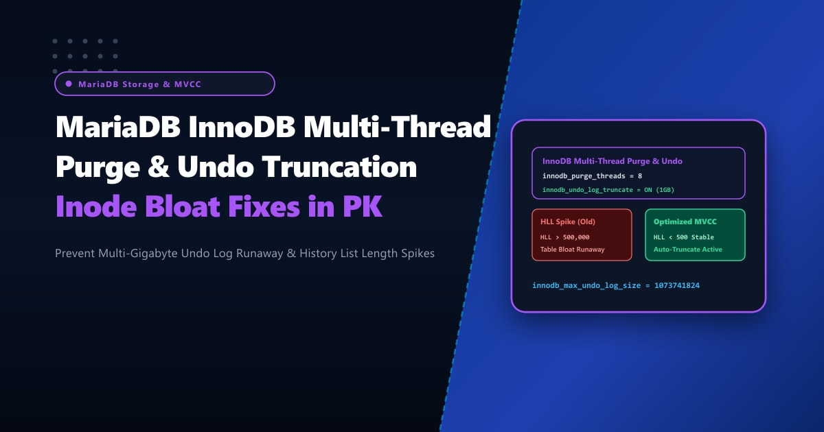 MariaDB InnoDB Multi-Thread Purge & Undo Log Auto-Truncation in Pakistan
