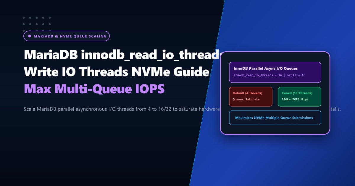 MariaDB innodb_read_io_threads & write_io_threads: NVMe Queue Scaling in Pakistan