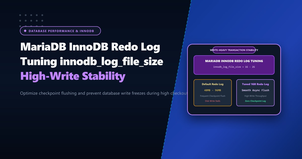 MariaDB InnoDB Redo Log Sizing: Tuning innodb_log_file_size for Write-Heavy Apps in Pakistan
