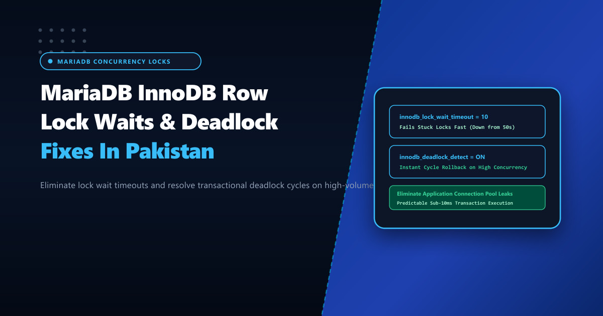 MariaDB InnoDB Row Lock Waits & Deadlock Remediation in Pakistan