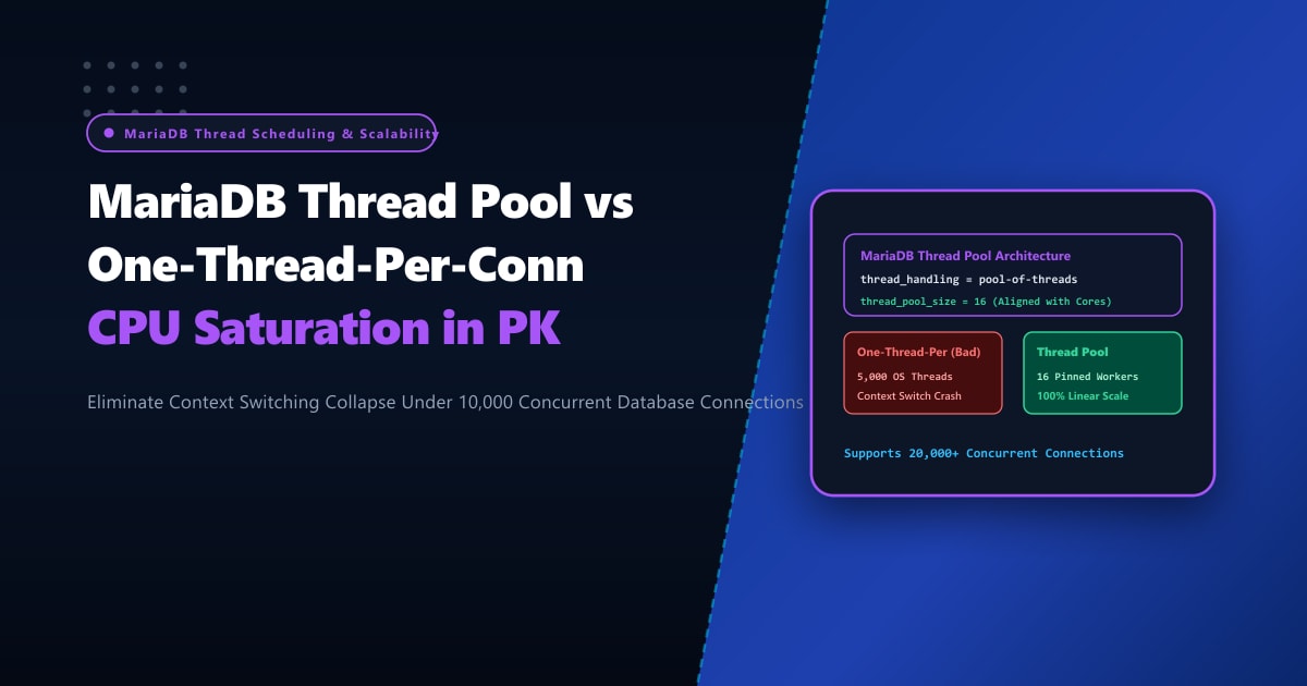 MariaDB InnoDB Thread Concurrency vs. Thread Pool Plugin: Eliminating High-Concurrency Context Switching in Pakistan
