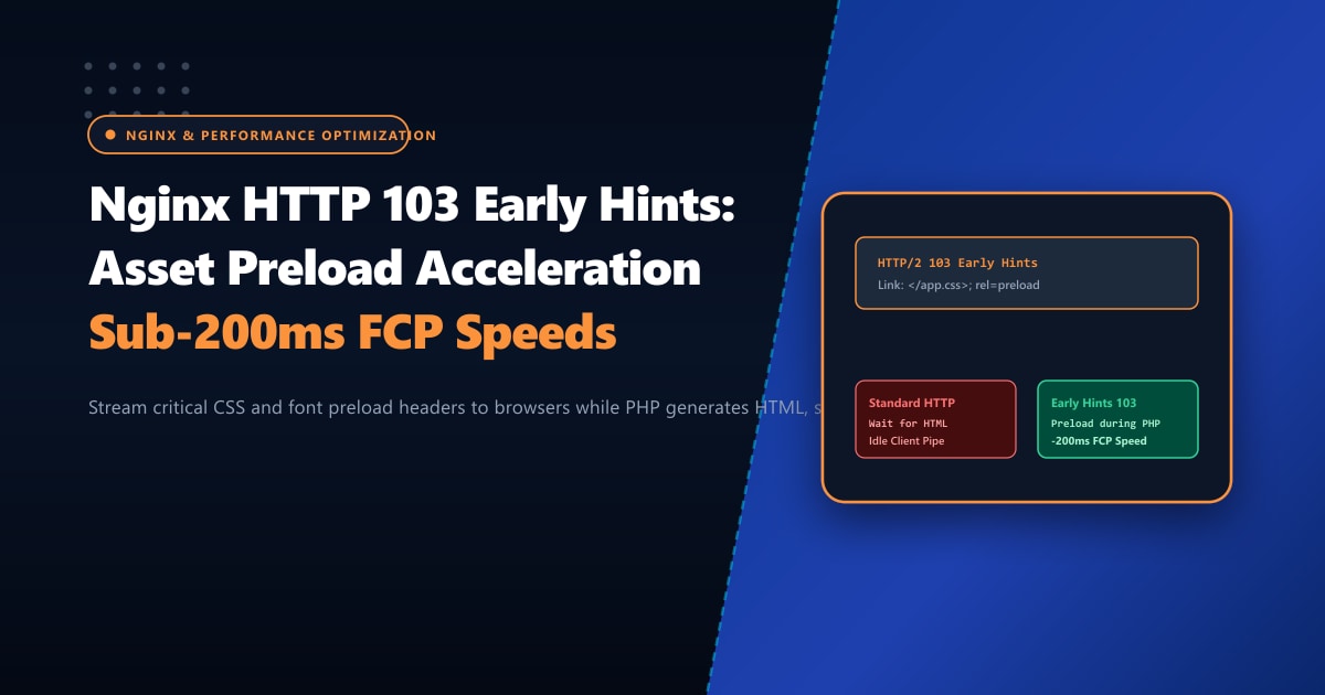 Nginx HTTP 103 Early Hints: Cut Mobile FCP & LCP by 200ms in Pakistan