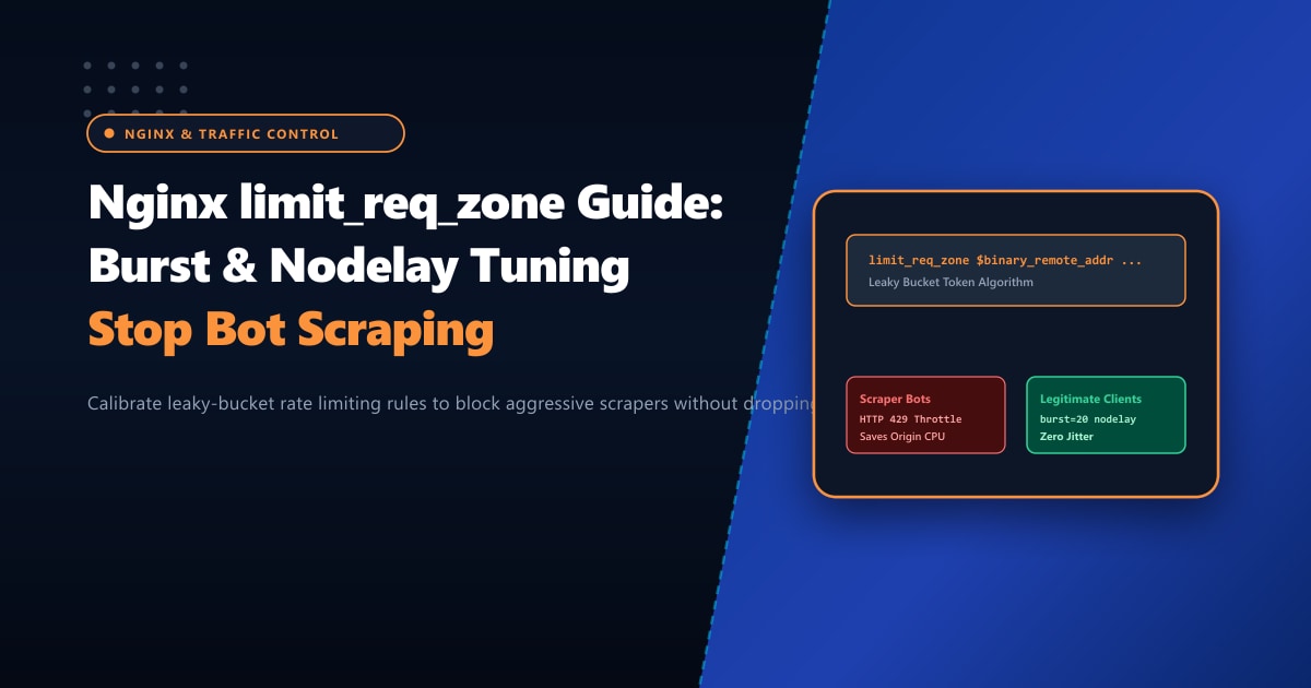 Nginx limit_req_zone Rate Limiting: Burst & Nodelay Tuning to Stop Scrapers in Pakistan