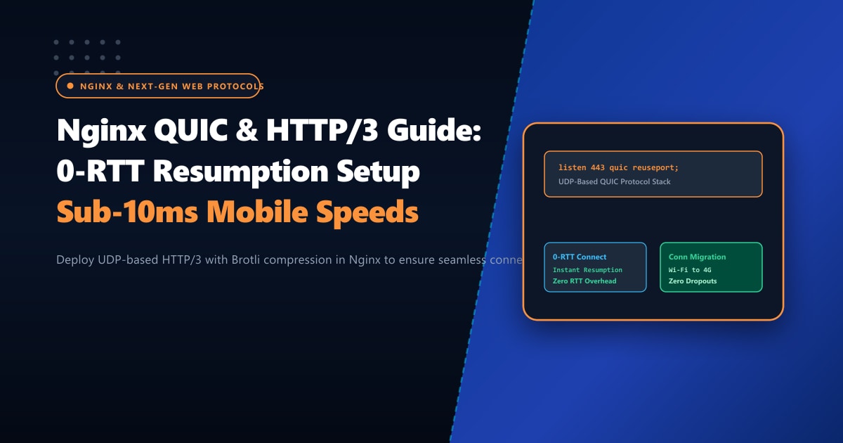 Nginx QUIC & HTTP/3 Guide: 0-RTT Connection Resumption & Brotli in Pakistan