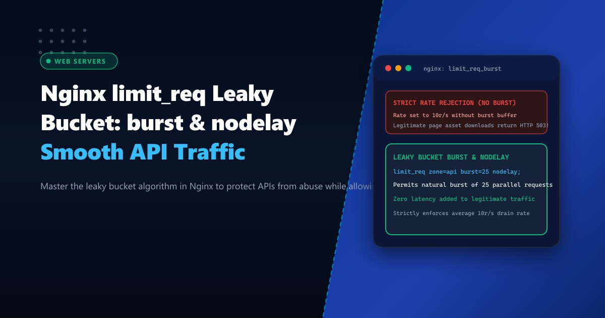 NGINX Rate Limiting with Leaky Bucket, Burst, and Nodelay: Mitigating Layer 7 DDoS on Pakistani Web Portals