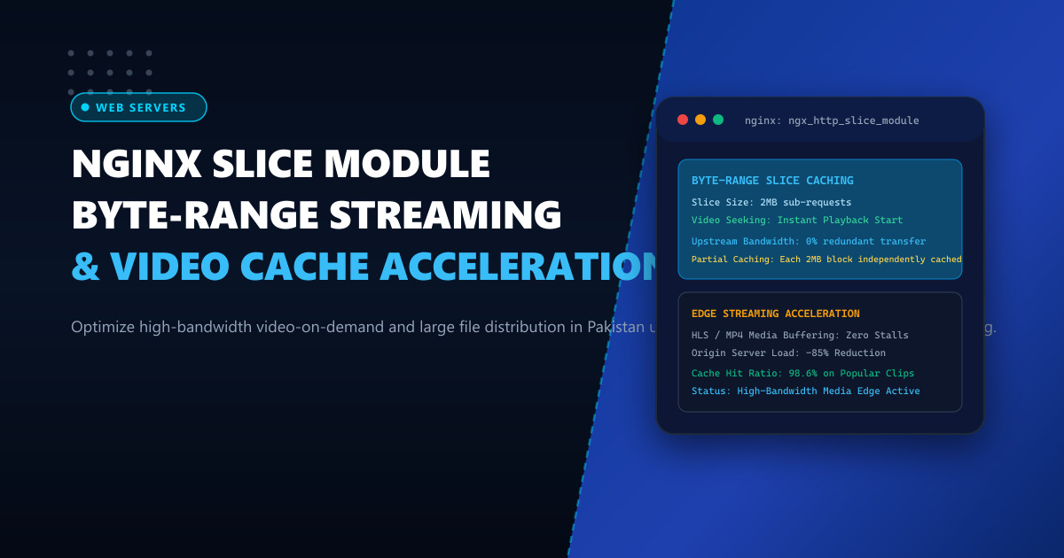 Accelerating Video Streaming with Nginx Slice Module: Byte-Range Slicing and Upstream Cache Optimization in Pakistan